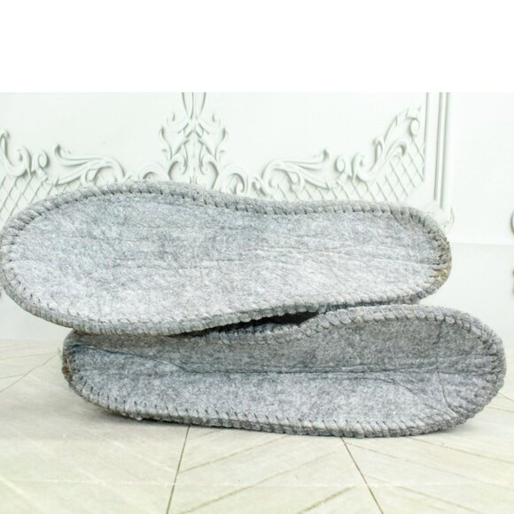 LL Bean Gray Wool Warm Replacement Boot Liner Inserts Size 7 - Picture 8 of 10